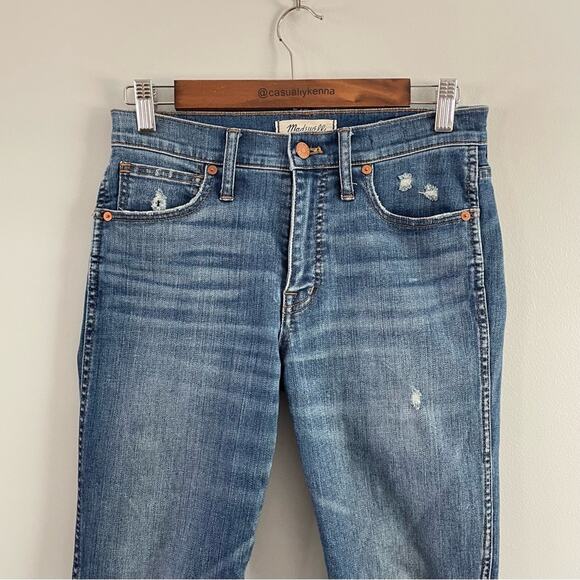 Madewell | 9" High-Rise Skinny Jeans Allegra Wash Rip & Repair Edition Denim 26 - Picture 5 of 11